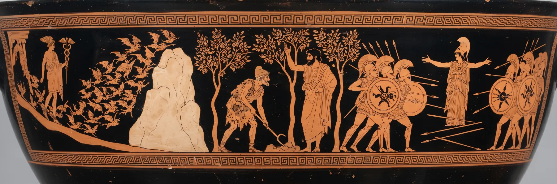 Red-figure frieze for Book 24: Peace made in Ithaca.